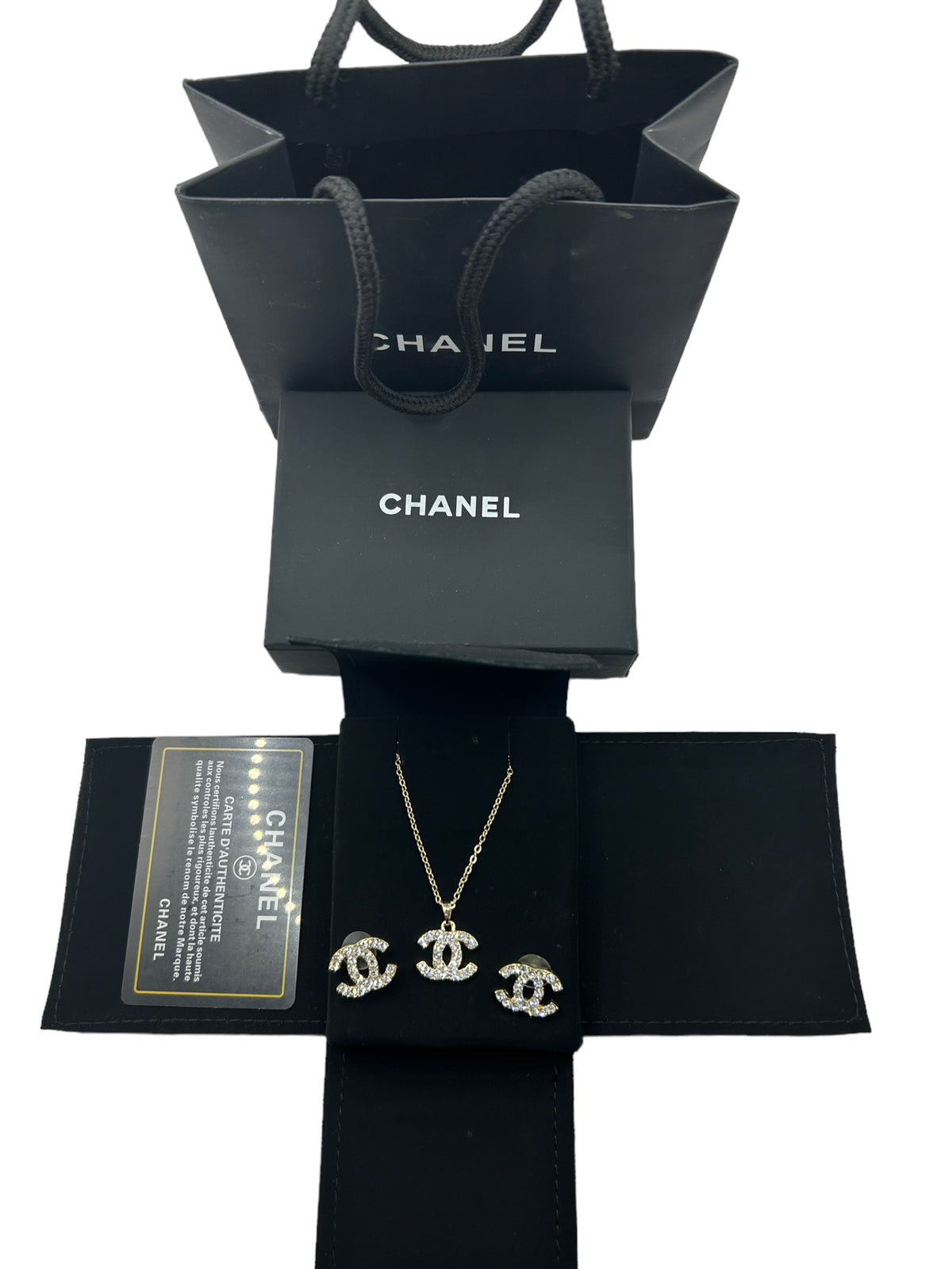CHANEL SET - EARRINGS + NECKLACE - FULLSET