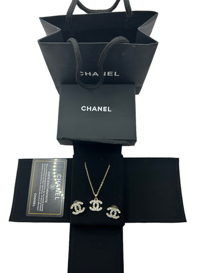 CHANEL SET - EARRINGS + NECKLACE - FULLSET