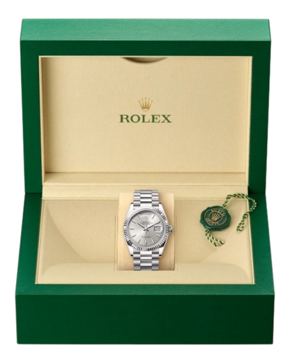 Rolex Day-Date Silver Dial, 40mm White Gold President - U1 FACTORY - AUTOMATIK