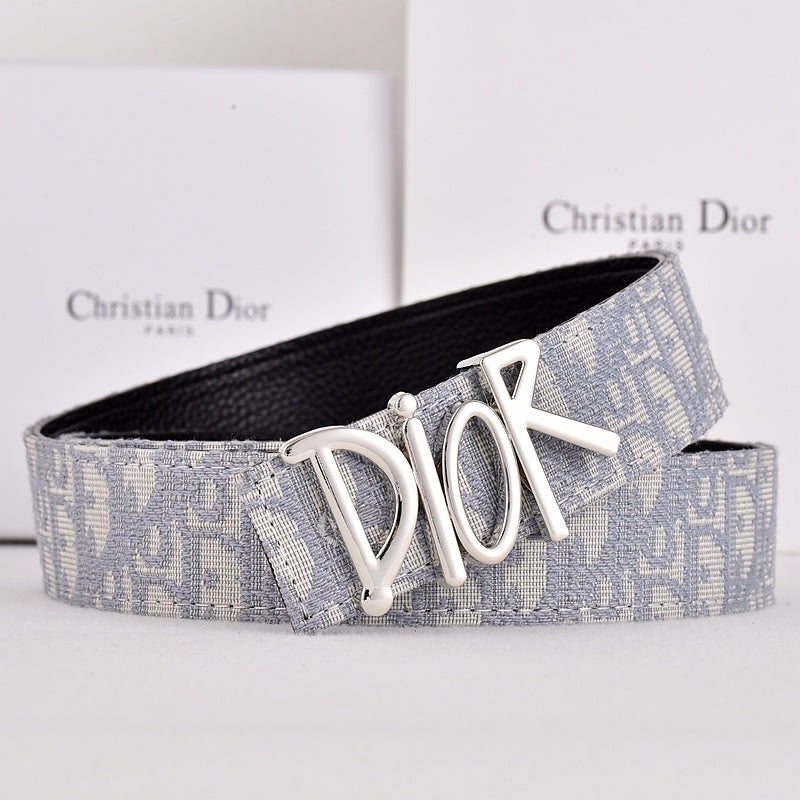 DIOR OBLIQUE DIOR LETTER RETRO BUCKLE BELT – FULL SET – 1:1 HIGH END