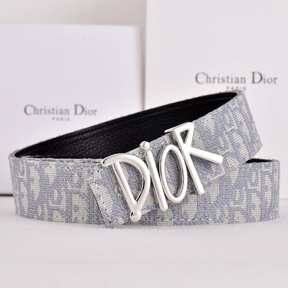 DIOR OBLIQUE DIOR LETTER RETRO BUCKLE BELT – FULL SET – 1:1 HIGH END