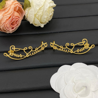 LOUIS VUITTON LV SCRIPT HOOPS – FULL SET - 1:1 HIGH END