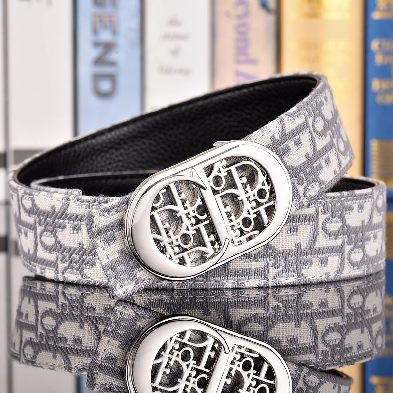 DIOR OBLIQUE CD RETRO BUCKLE BELT – FULL SET – 1:1 HIGH END