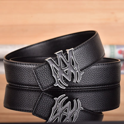 AMIRI MA LOGO RETRO LYCHEE LEATHER BELT– 1:1 HIGH END