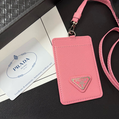 PRADA SAFFIANO LEATHER BADGE HOLDER - 1:1 HIGH END