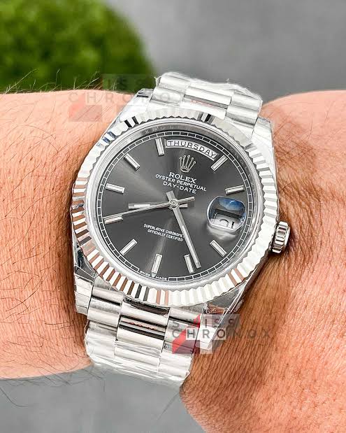 Rolex Day-Date 40mm President Grey Dial - SUPER CLONE , CLEAN FACTORY , FULLSET