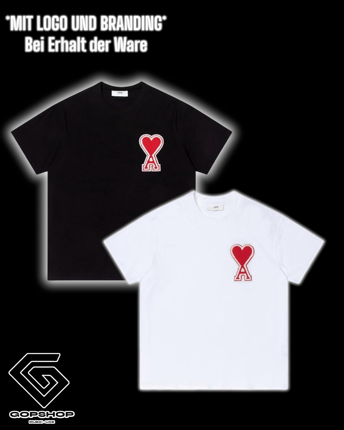 AMI PARIS T-SHIRT HIGH END - DICKER STOFF ( DROPSHIPPING PRODUKT )