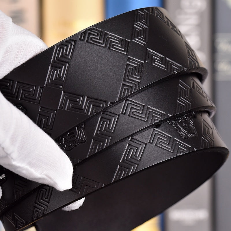 VERSACE MEDUSA AND RETRO EMBOSSED LEATHER BELT COLLECTION – 1:1 HIGH END