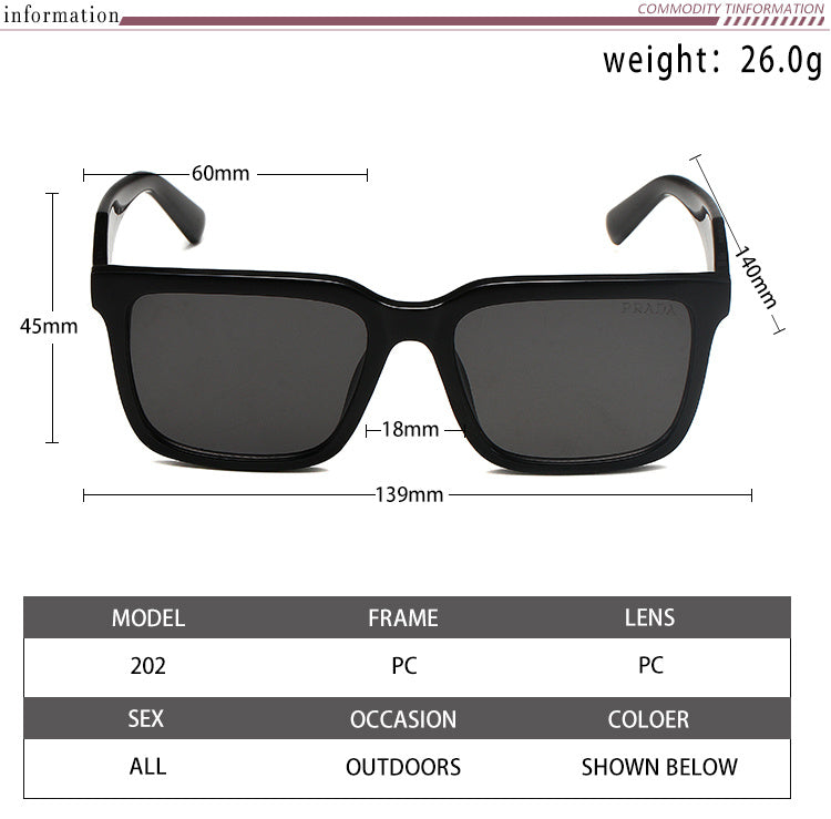 PRADA RECTANGULAR OPTICAL GLASSES – FULL SET – 1:1 HIGH END