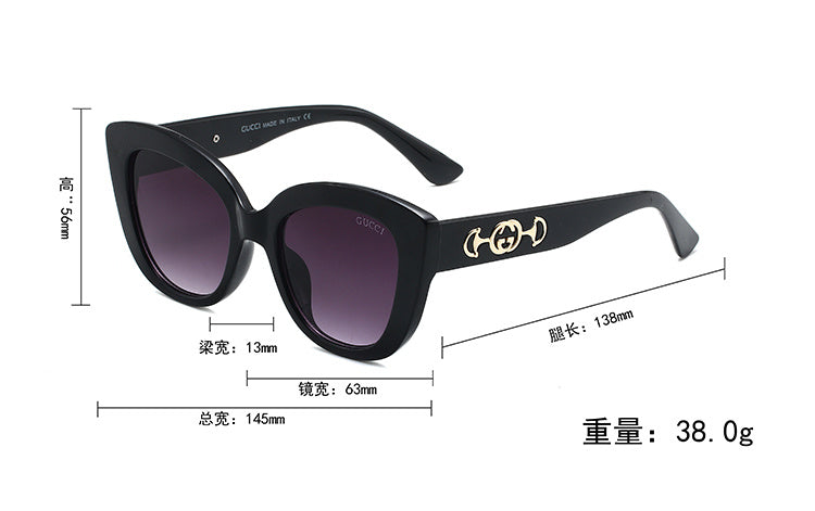 GUCCI ROUND CAT EYE SUNGLASSES – FULL SET – 1:1 HIGH END