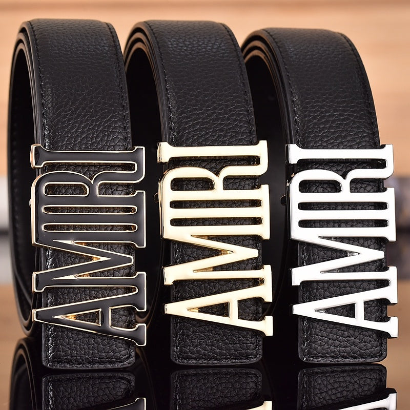 AMIRI LETTERING RETRO LYCHEE LEATHER BELT – 1:1 HIGH END
