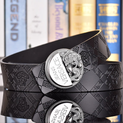 VERSACE MEDUSA AND RETRO EMBOSSED LEATHER BELT COLLECTION – 1:1 HIGH END