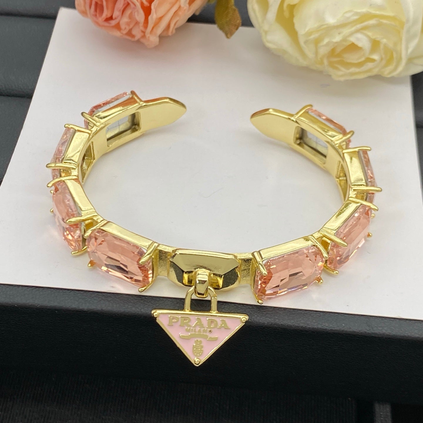 PRADA CRYSTAL STONE BRACELET – FULL SET – 1:1 HIGH END