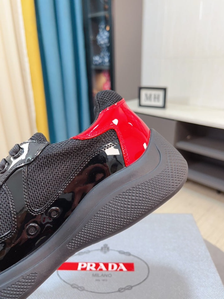 Prada America’s Cup Sneaker Black Red - HIGH QUALITY 1:1