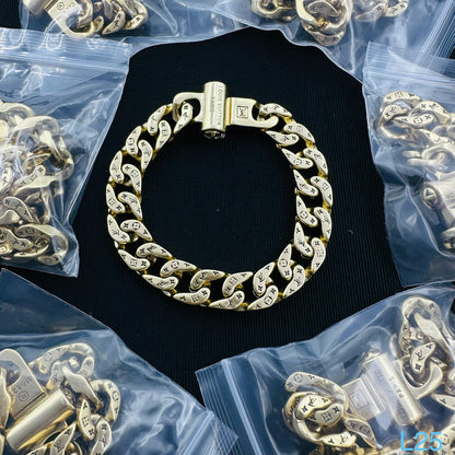 LOUIS VUITTON LV MONOGRAM CHAIN BRACELET – Full Set - 1:1 HIGH END