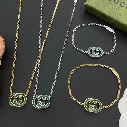 GUCCI INTERLOCKING G BRACELET / NECKLACE – Full Set - 1:1 HIGH END