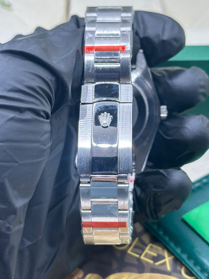 U1 Factory Rolex Datejust, 41mm Stahl, Perlmutt-Zifferblatt mit Diamantindizes, geriffelte Lünette - Automatik