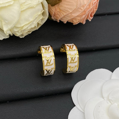 LOUIS VUITTON LV ICONIC ENAMEL EARRINGS – Full Set - 1:1 HIGH END