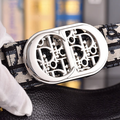 DIOR OBLIQUE CD RETRO BUCKLE BELT – FULL SET – 1:1 HIGH END