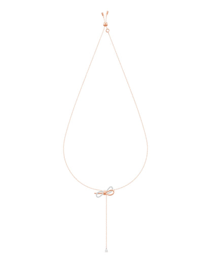 Swarovski Halskette mit Schleifen-Anhänger