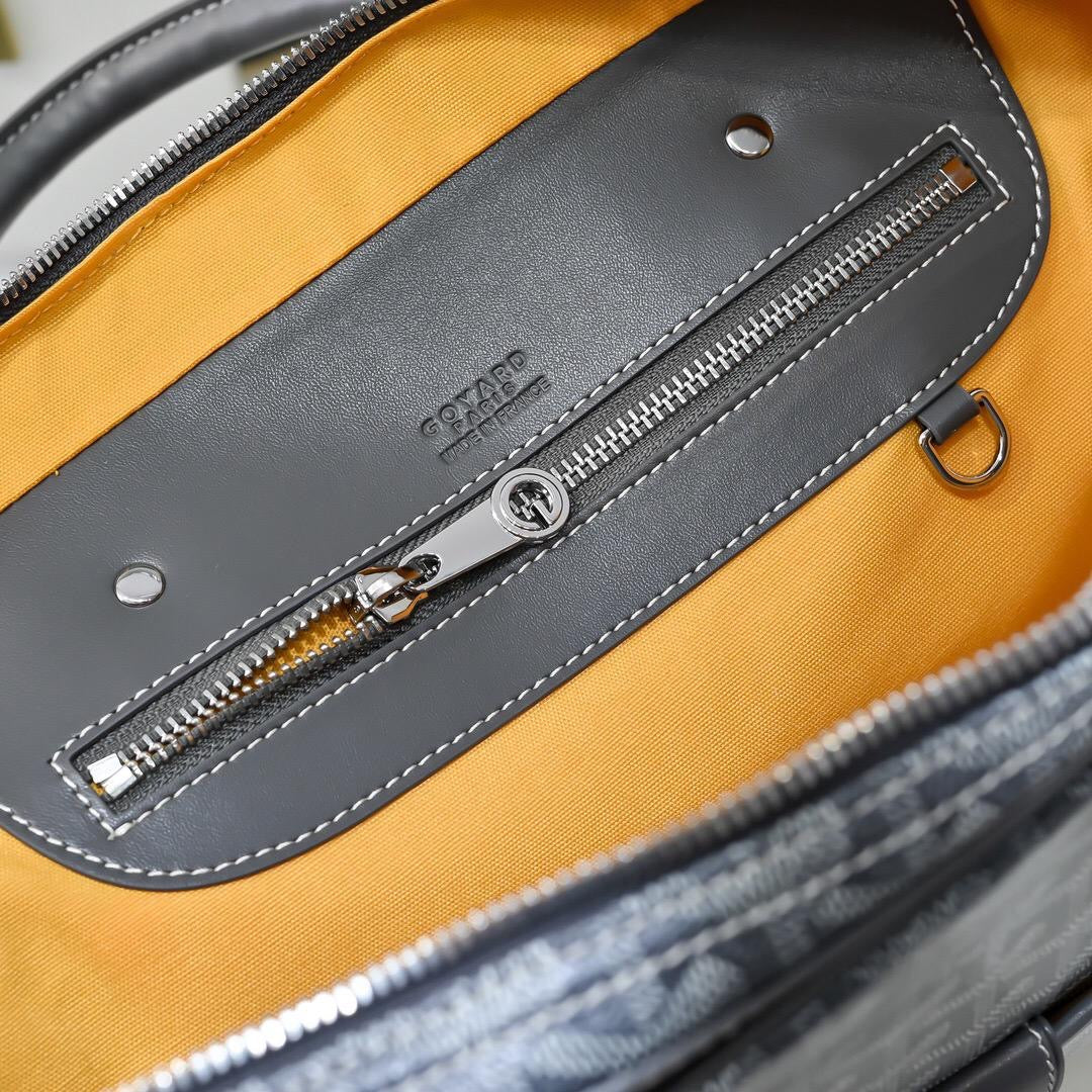 Sac Goyard - gris - Porte-documents haut de gamme style Ambassadeur - Toile à chevrons
 | 7A SUPER | QUALITÉ ORIGINALE | ENSEMBLE COMPLET