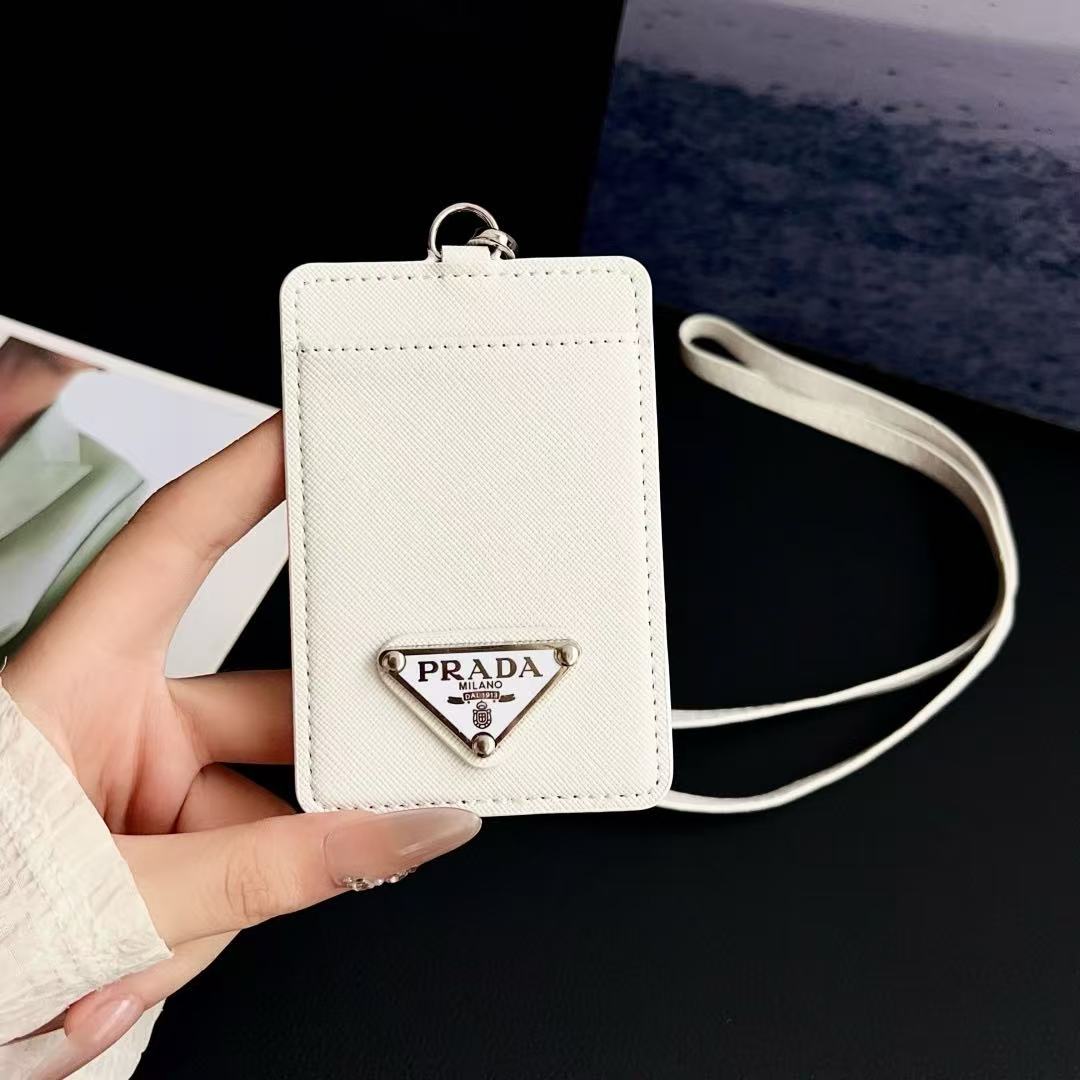 PRADA SAFFIANO LEATHER BADGE HOLDER - 1:1 HIGH END