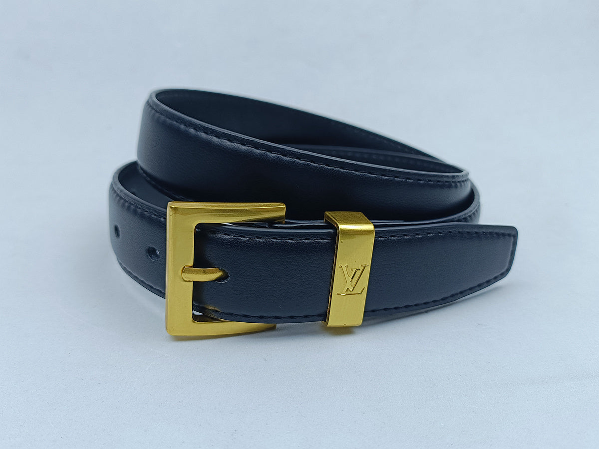 LOUIS VUITTON EPI LEATHER AND CROCODILE RETRO PIN BUCKLE BELT – FULL SET – 1:1 HIGH END
