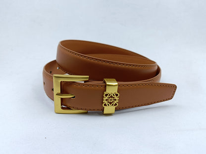 LOEWE ANAGRAM RETRO PIN BUCKLE LEATHER BELT – FULL SET – 1:1 HIGH END