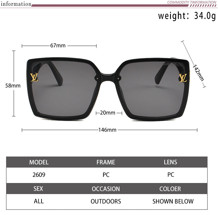LOUIS VUITTON OVERSIZED LV SQUARE SUNGLASSES – FULL SET – 1:1 HIGH END