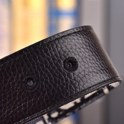 DIOR OBLIQUE CD RETRO BUCKLE BELT – FULL SET – 1:1 HIGH END