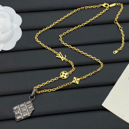 LOUIS VUITTON MONOGRAM TAG NECKLACE – Full Set - 1:1 HIGH END