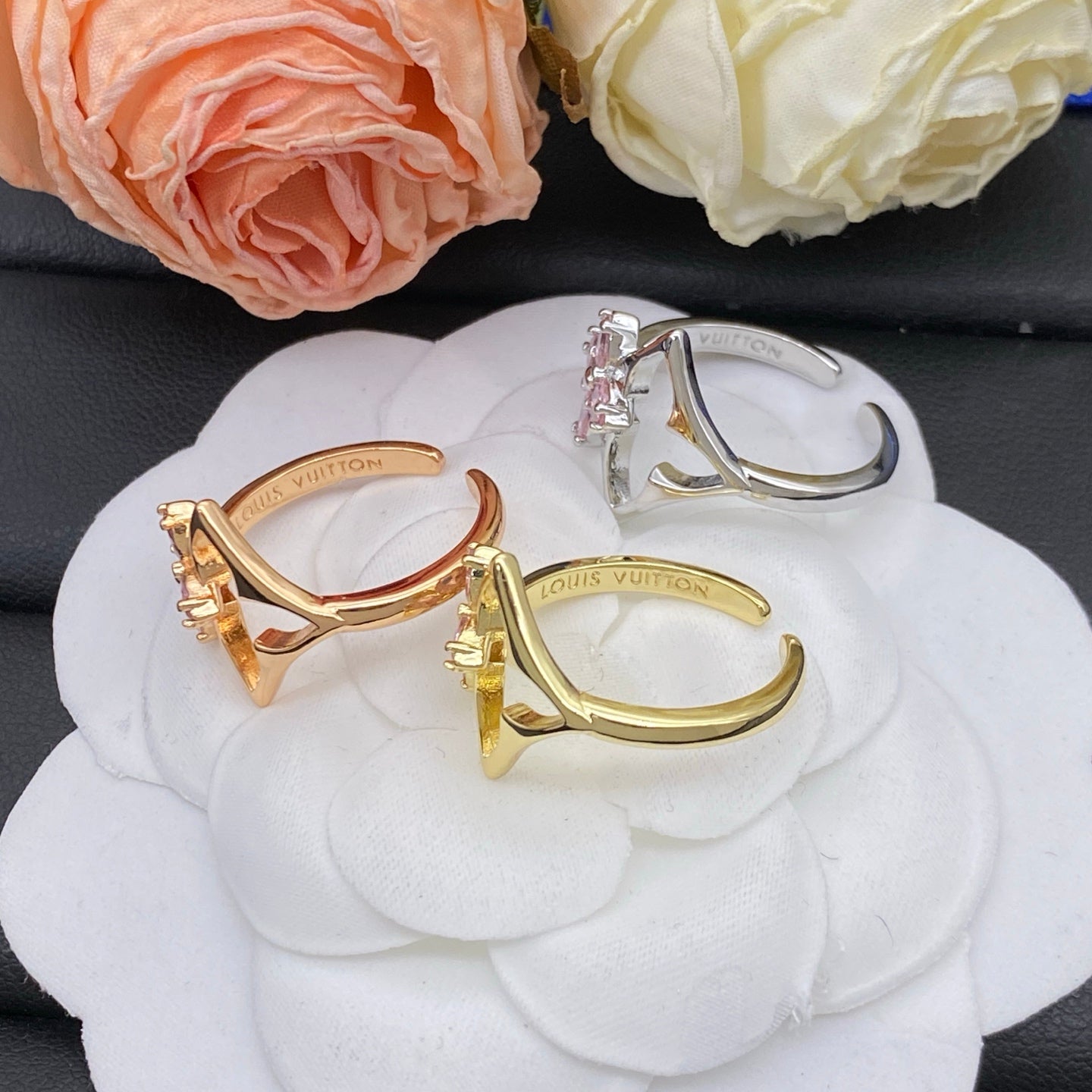 LOUIS VUITTON PINK BLOSSOM RING – Full Set - 1:1 HIGH END