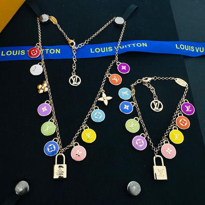 LOUIS VUITTON CONFETTI NECKLACE / BRACELET – Full Set - 1:1 HIGH END