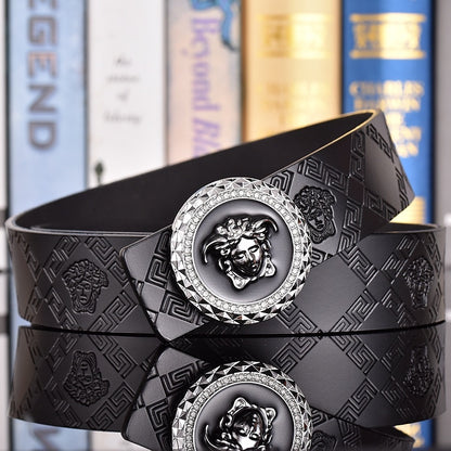 VERSACE MEDUSA AND RETRO EMBOSSED LEATHER BELT COLLECTION – 1:1 HIGH END