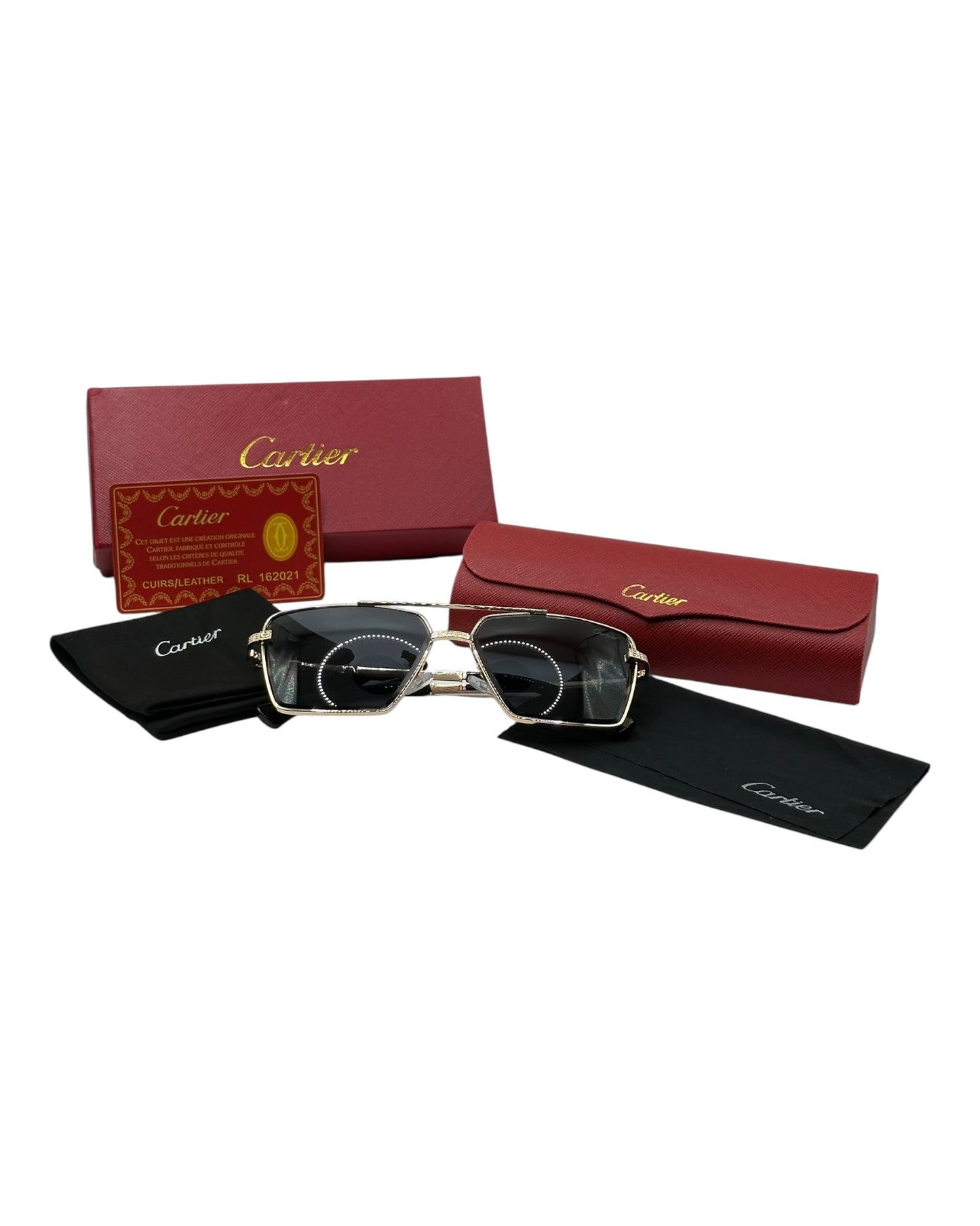 Cartier Sonnenbrille in Roségold mit dunkle Gläser C5
