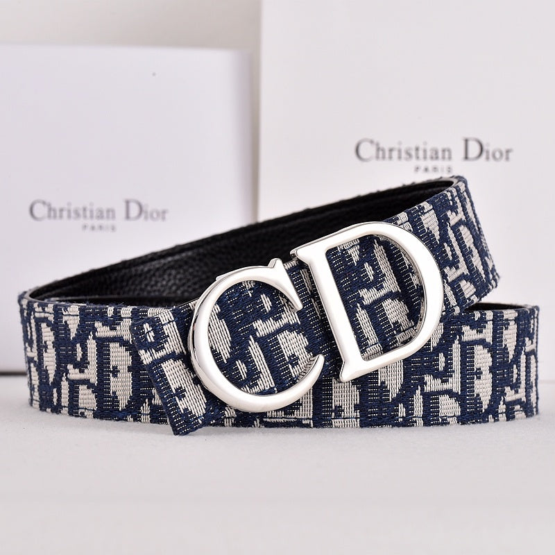 DIOR OBLIQUE CD CD-ICON BUCKLE BELT – FULL SET – 1:1 HIGH END
