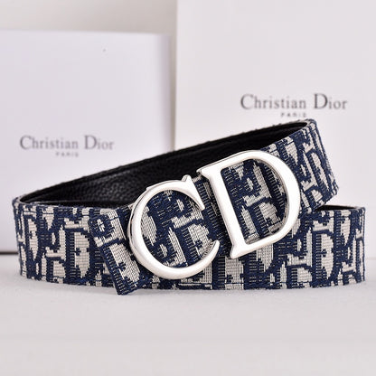 DIOR OBLIQUE CD CD-ICON BUCKLE BELT – FULL SET – 1:1 HIGH END