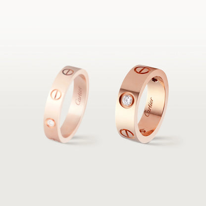 CARTIER LOVE RING SCHMAL MIT 3 DIAMANTEN- ROSÉGOLD - FULLSET