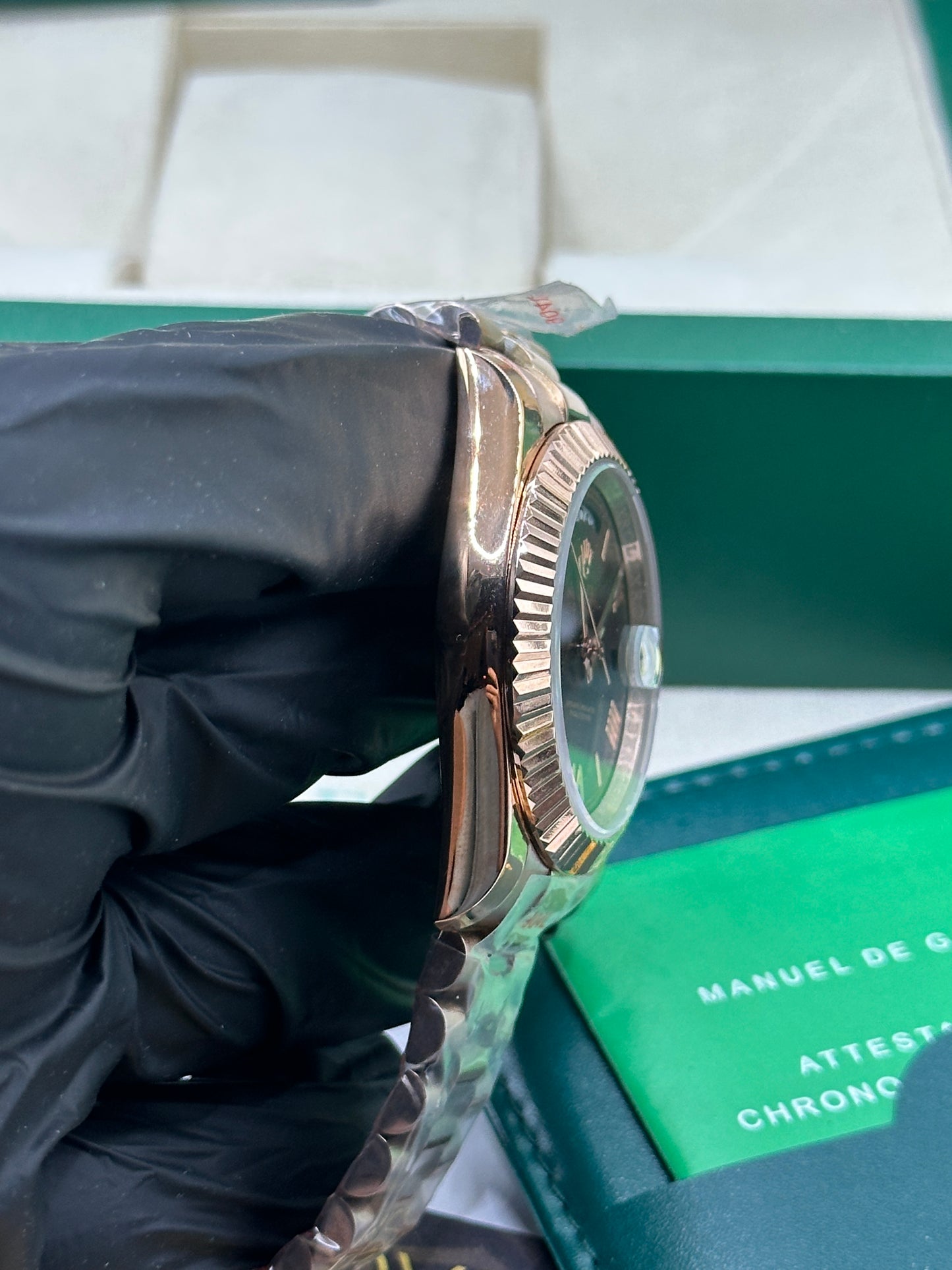 Rolex Day-Date Brown Roman Dial, 40mm Rose Gold President - U1 FACTORY - AUTOMATIK