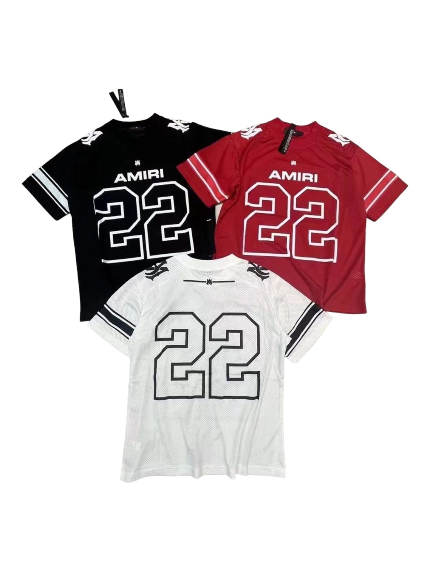 AMIRI TRIKOT JERSEY TSHIRT | HIGH END | ROT , WEIß, SCHWARZ