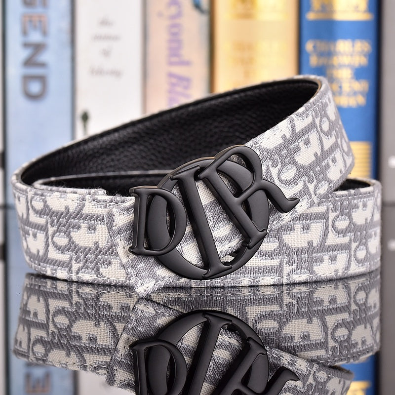 DIOR OBLIQUE DIOR LETTER RETRO BUCKLE BELT – FULL SET – 1:1 HIGH END