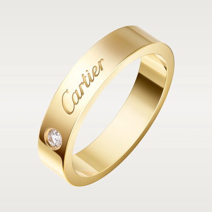 Cartier C de Cartier Ring aus Gelbgold mit einem Brillanten