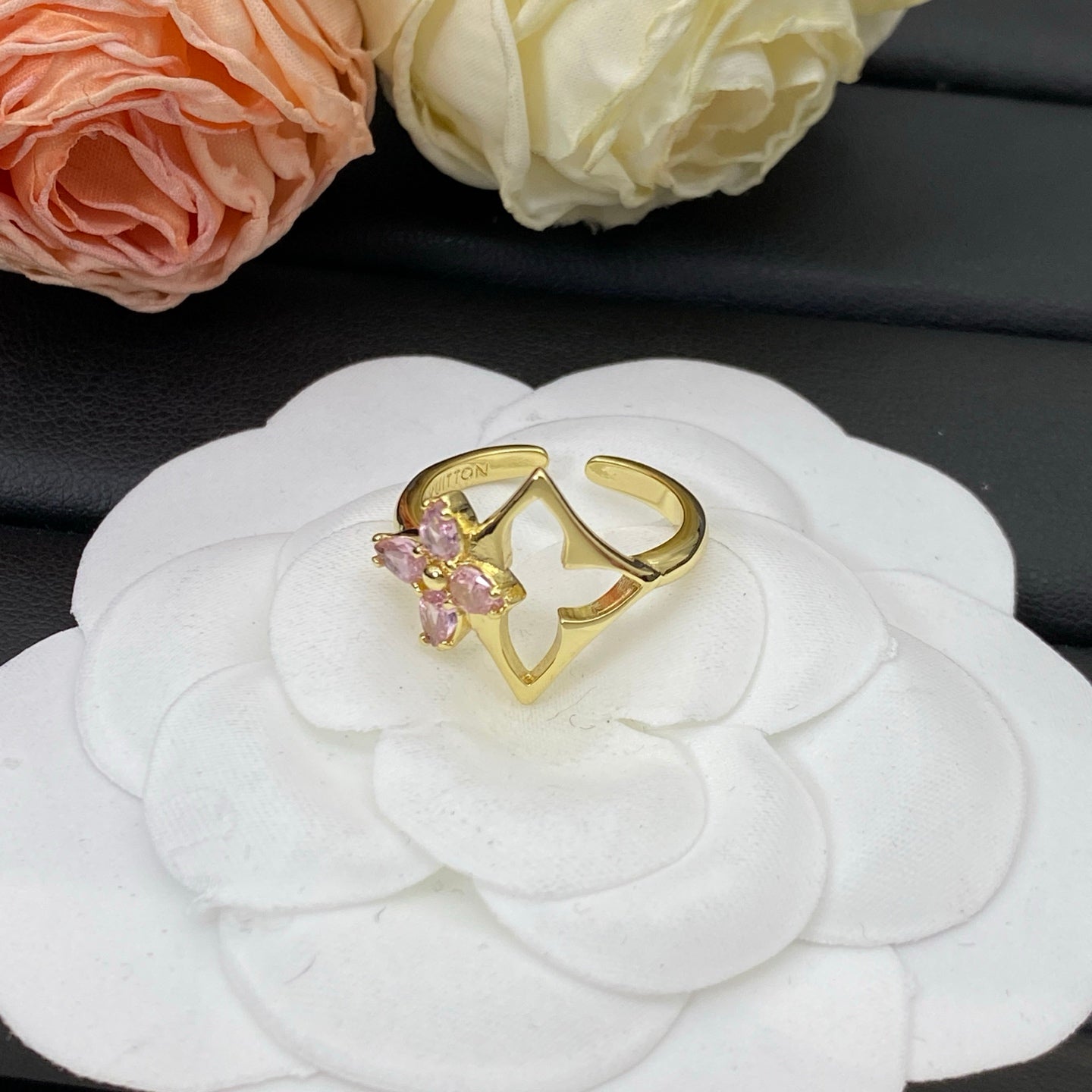 LOUIS VUITTON PINK BLOSSOM RING – Full Set - 1:1 HIGH END