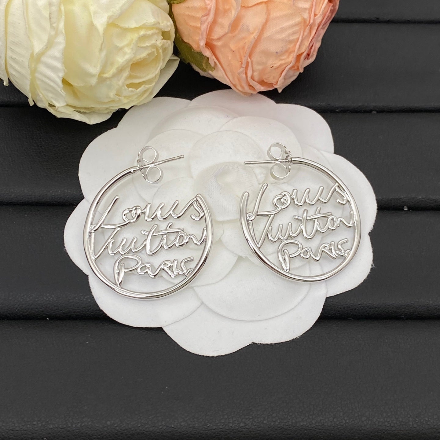 LOUIS VUITTON LV SCRIPT HOOPS – FULL SET – 1:1 HIGH END