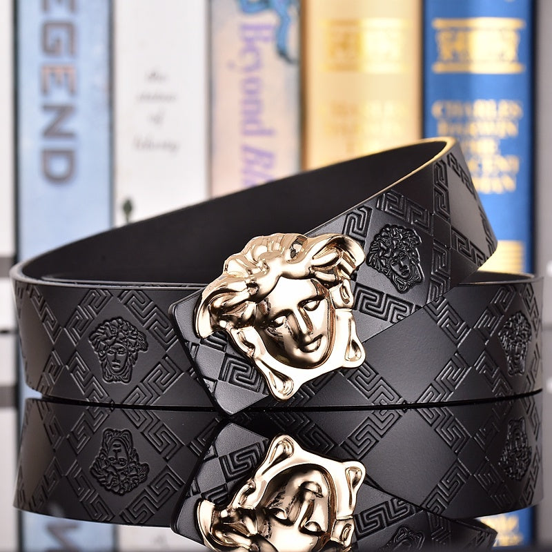 VERSACE MEDUSA AND RETRO EMBOSSED LEATHER BELT COLLECTION – 1:1 HIGH END