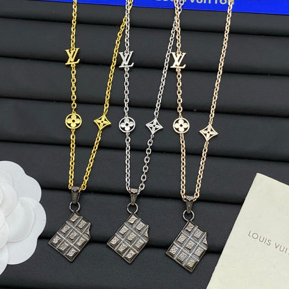 LOUIS VUITTON MONOGRAM TAG NECKLACE – Full Set - 1:1 HIGH END
