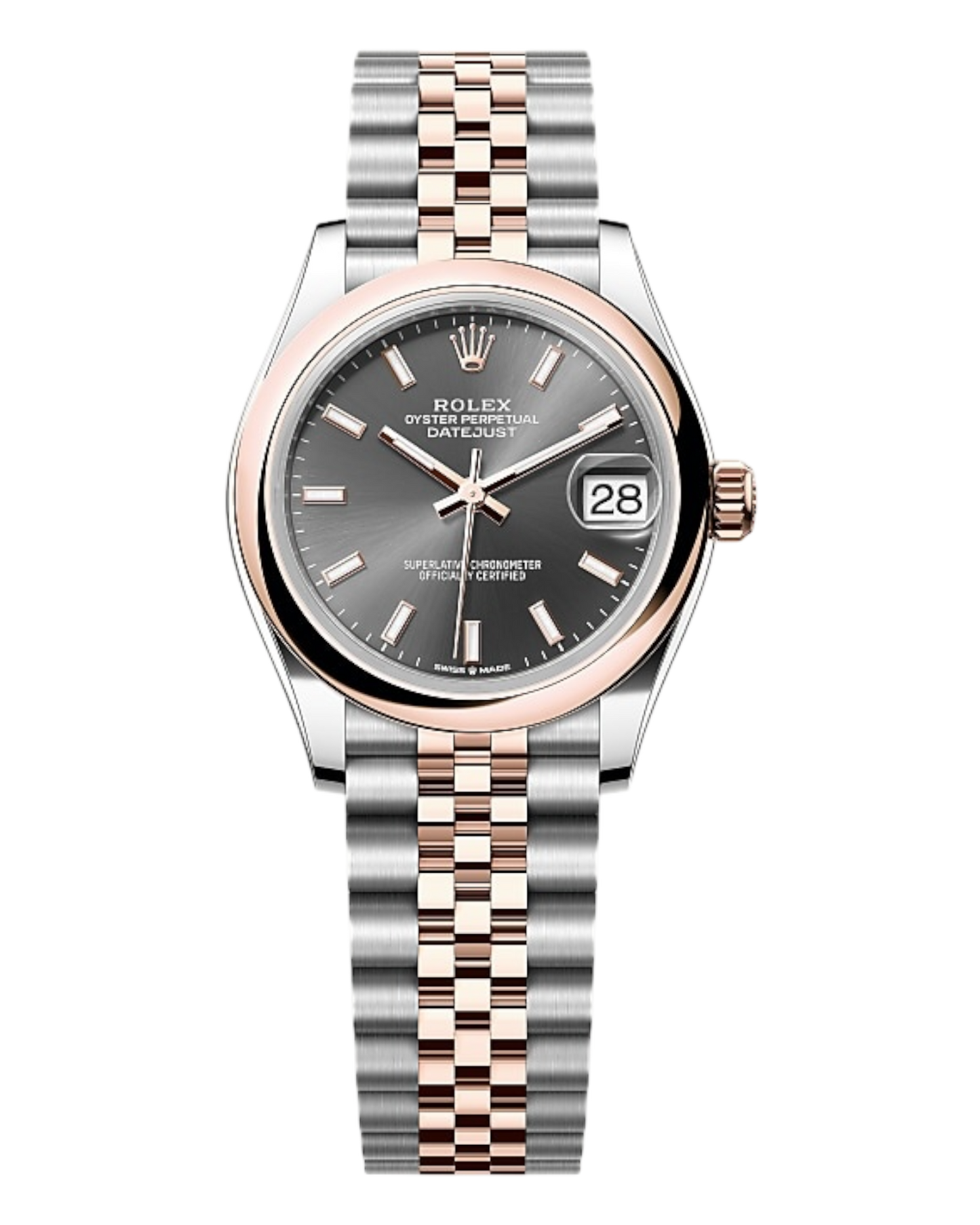Rolex Datejust 31mm in Everose Rolesor with Grey Dial - U1 FACTORY - AUTOMATIK - Jubilee