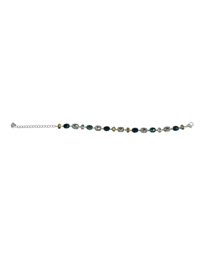 Swarovski Armband mit ovalen Steinen in Blautönen und Gelb