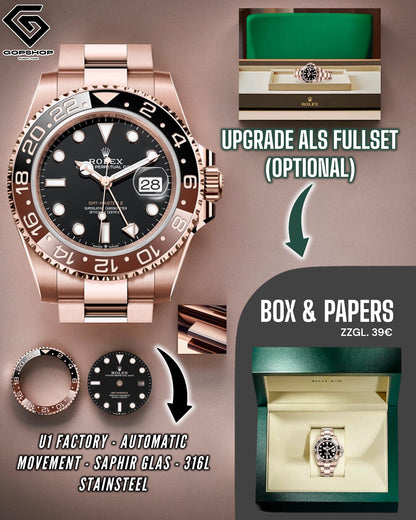 ROLEX GMT-MASTER II ROOTBEER 40mm - U1 FACTORY - (DROPSHIPPING PRODUKT)