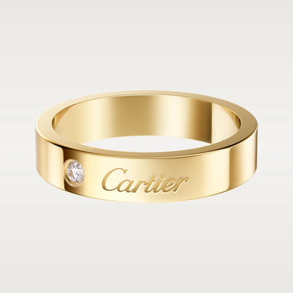 Cartier C de Cartier Ring aus Gelbgold mit einem Brillanten